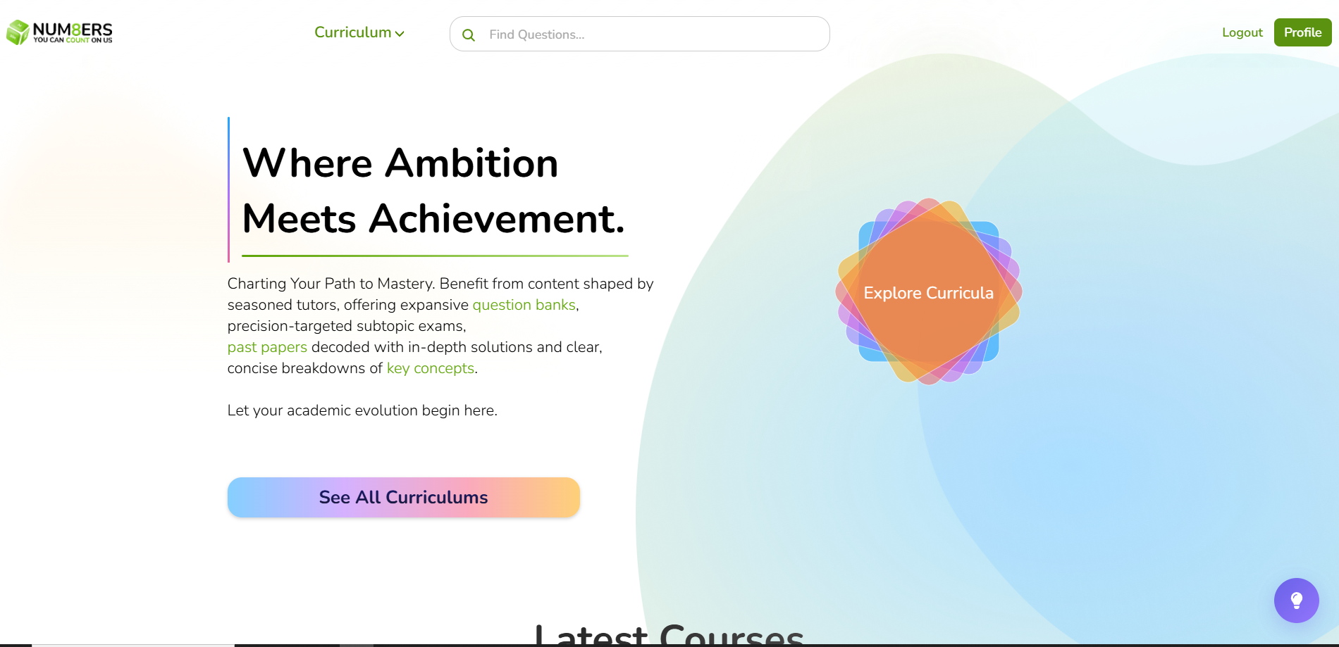 Num8ers Learning Platform screenshot 1