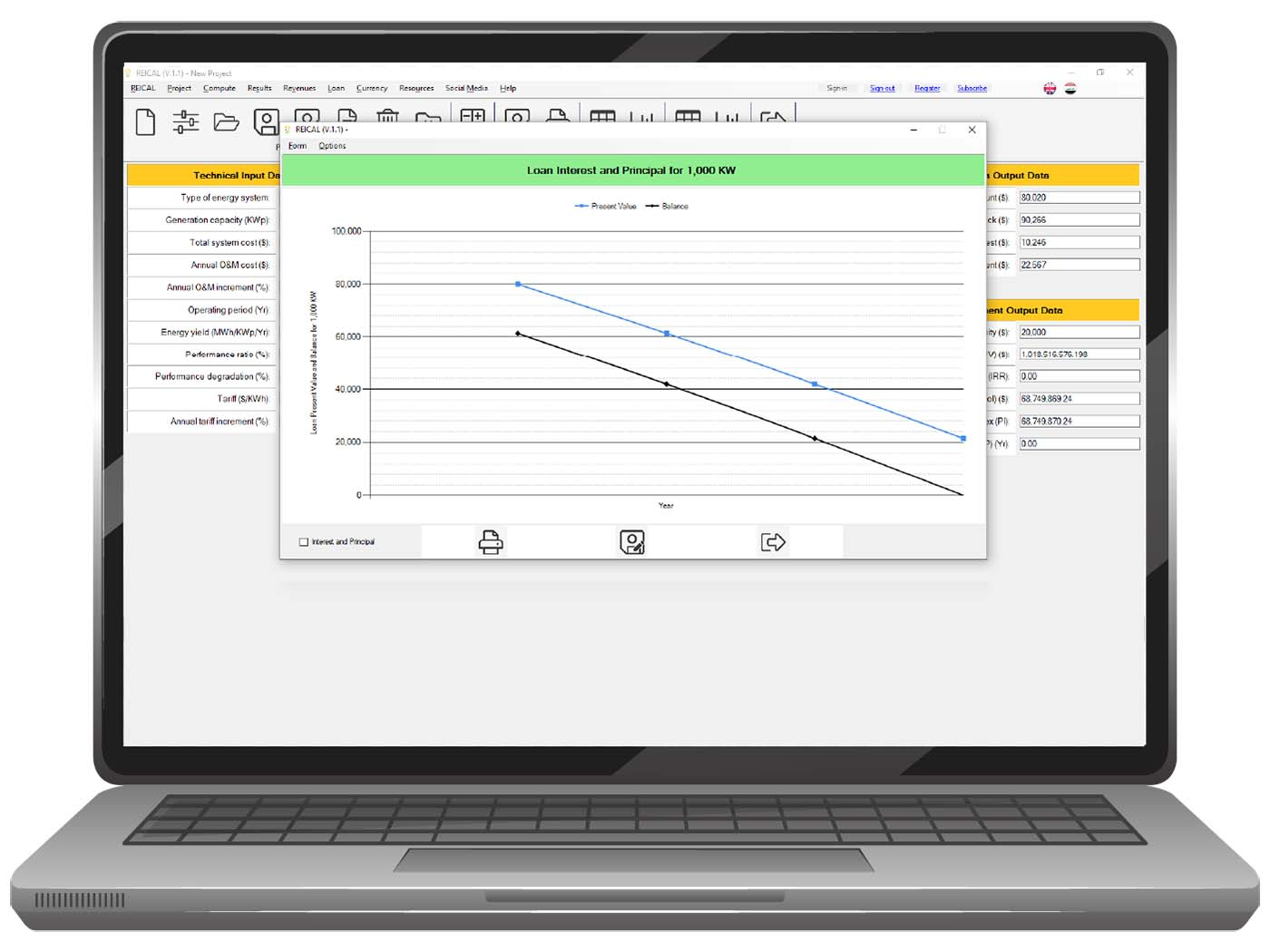 REICAL – Renewable Energy Investment Calculator screenshot 1